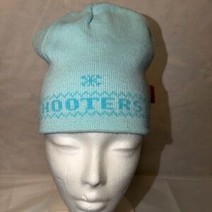 Hooters Vintage Reversible Sky Blue Knit Beanie